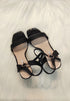 Stone Embellished Block Heel